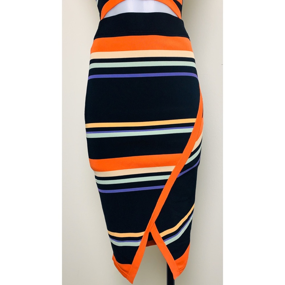 Ted Baker Xammie Tribal Stripe Wrap Midi Skirt
